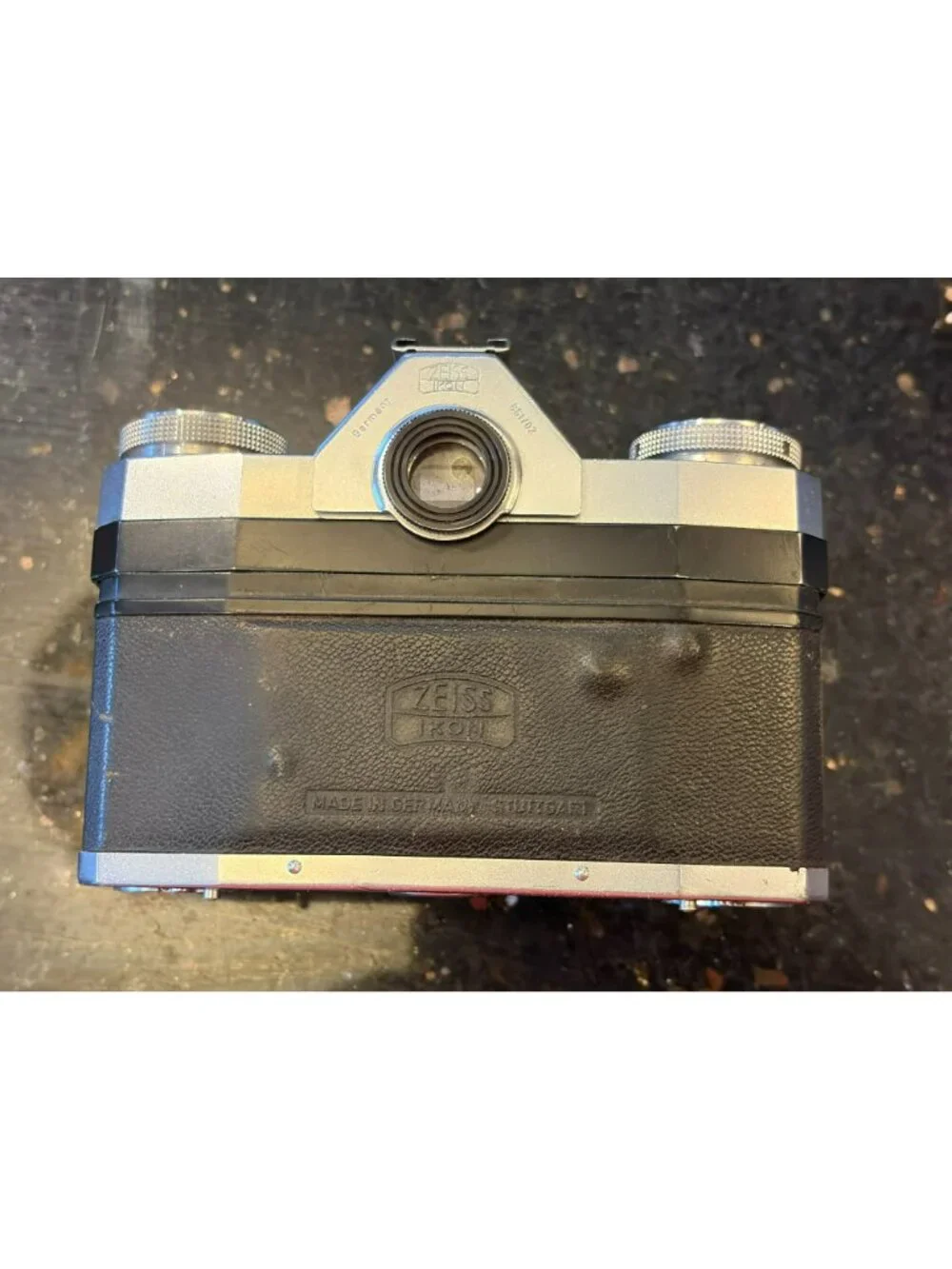 Vintage ZEISS Ikon Contaflex Camera Carl Zeiss Germany in case UNTESTED 4 PARTS